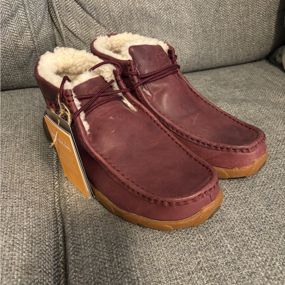 Twisted X Casual Shoes Woman’s Leather Chukka Rhubarb WDM0153 Sz 9